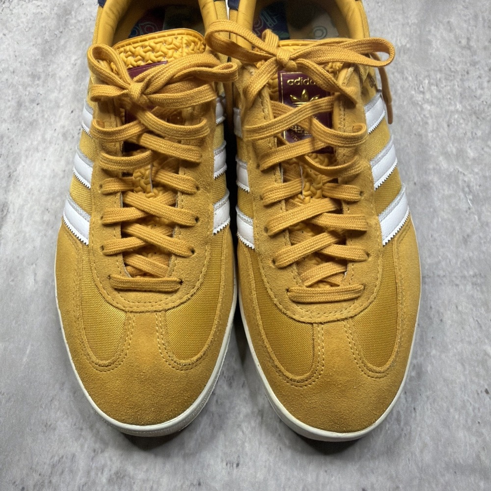Adidas Gazelle Indoor Casual Shoes Yellow Mustard IE0540 Men's Size 9.5 EUC - Picture 2 of 12